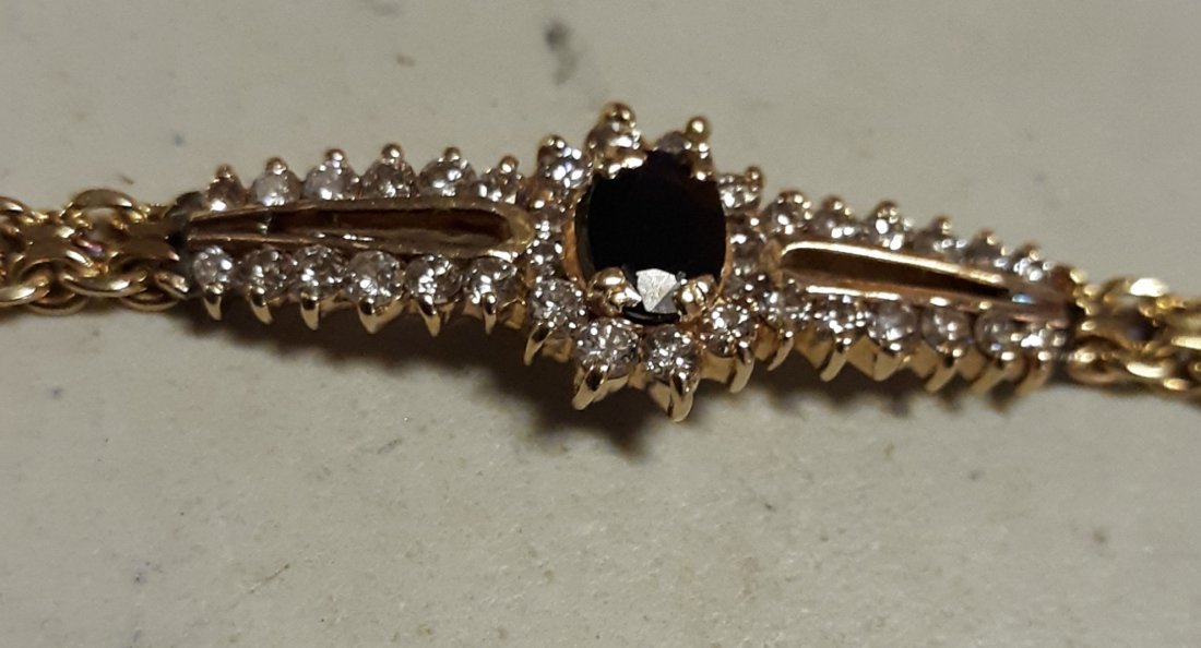 sapphire and diamonds 14K bracelet w/appraisal (1 of 2)