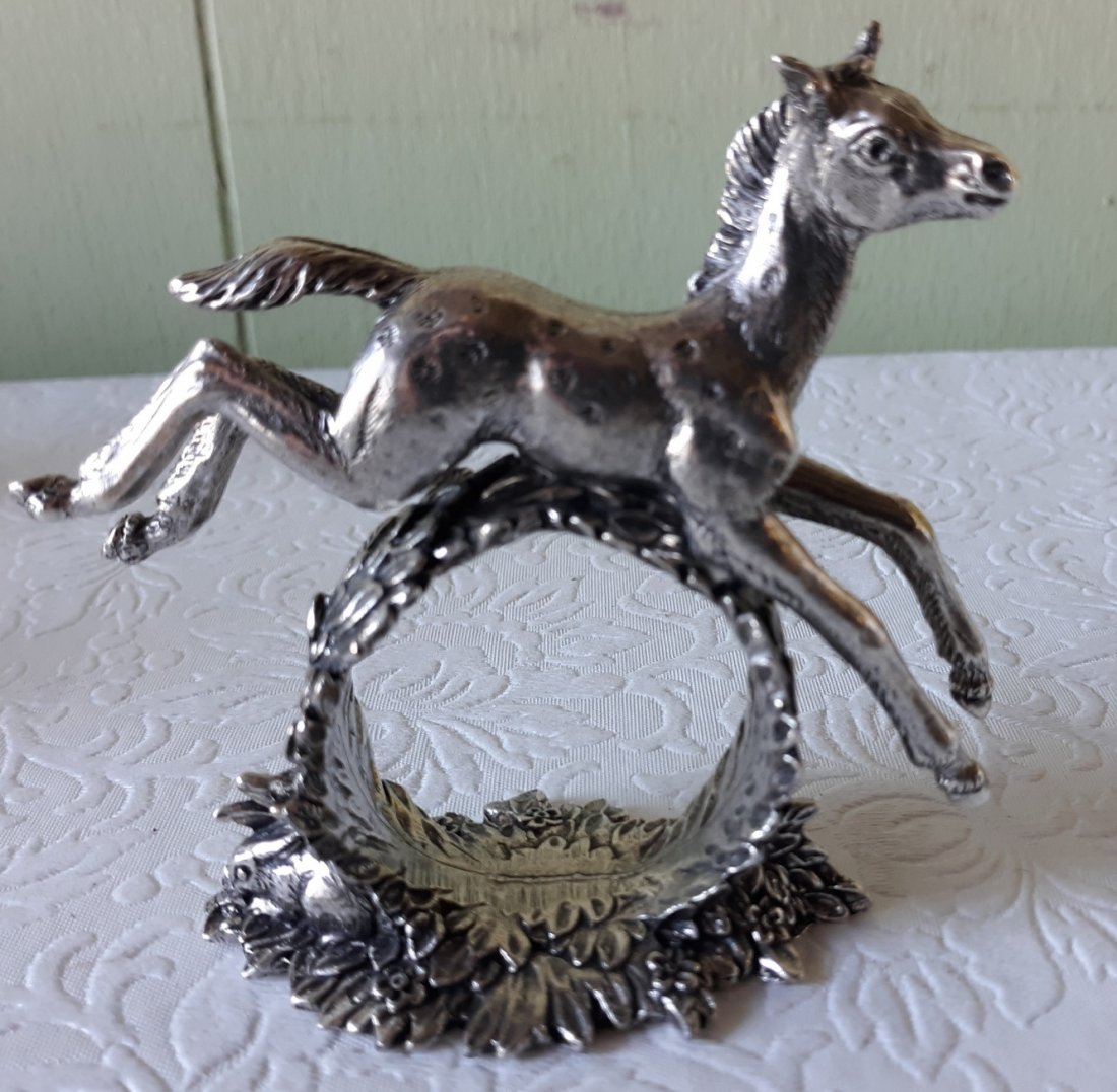 reed and barton 1824 collection napkin ring Horse (1 of 4)