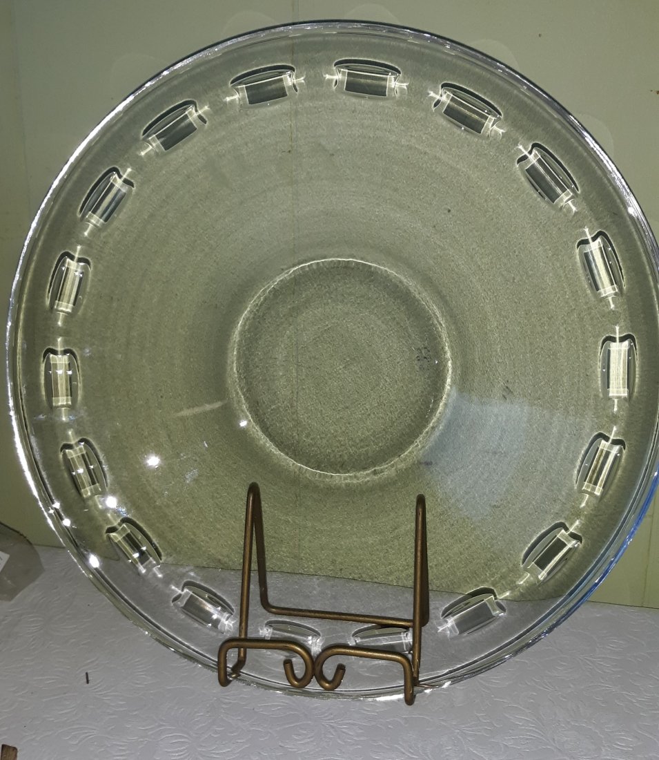 Vintage JOHN ROCHA Marked Waterford Crystal GEO platter (1 of 3)