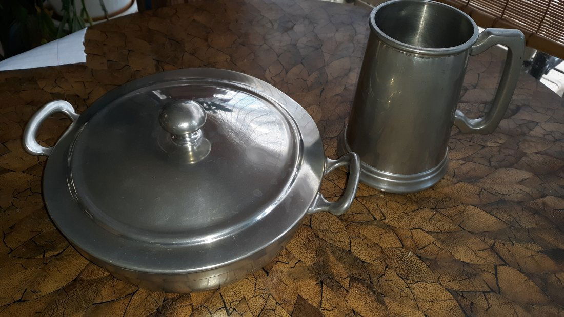 Holland & English pewter lot of 3 estate (1 of 4)