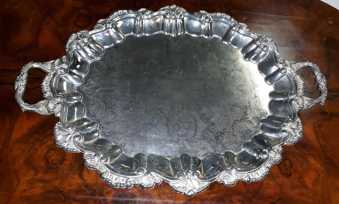 mid century silver serving tray hong kong (1 of 4)