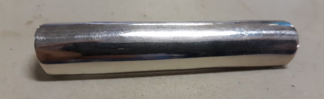 Sterling Brooch pin mid century curved 3" long (1 of 3)