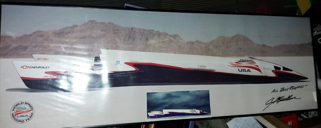 rare craig breedlove signed art spirit of america jet (1 of 4)