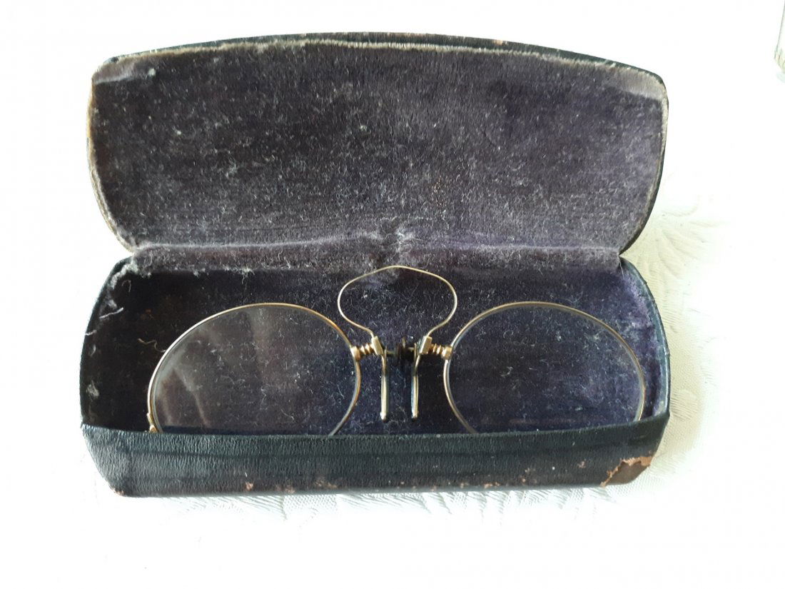 antique 14K Victorian Spectacles lorgnette eyeglass (1 of 7)