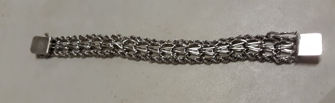 sterling bracelet rare link design 7 1/2" (1 of 4)