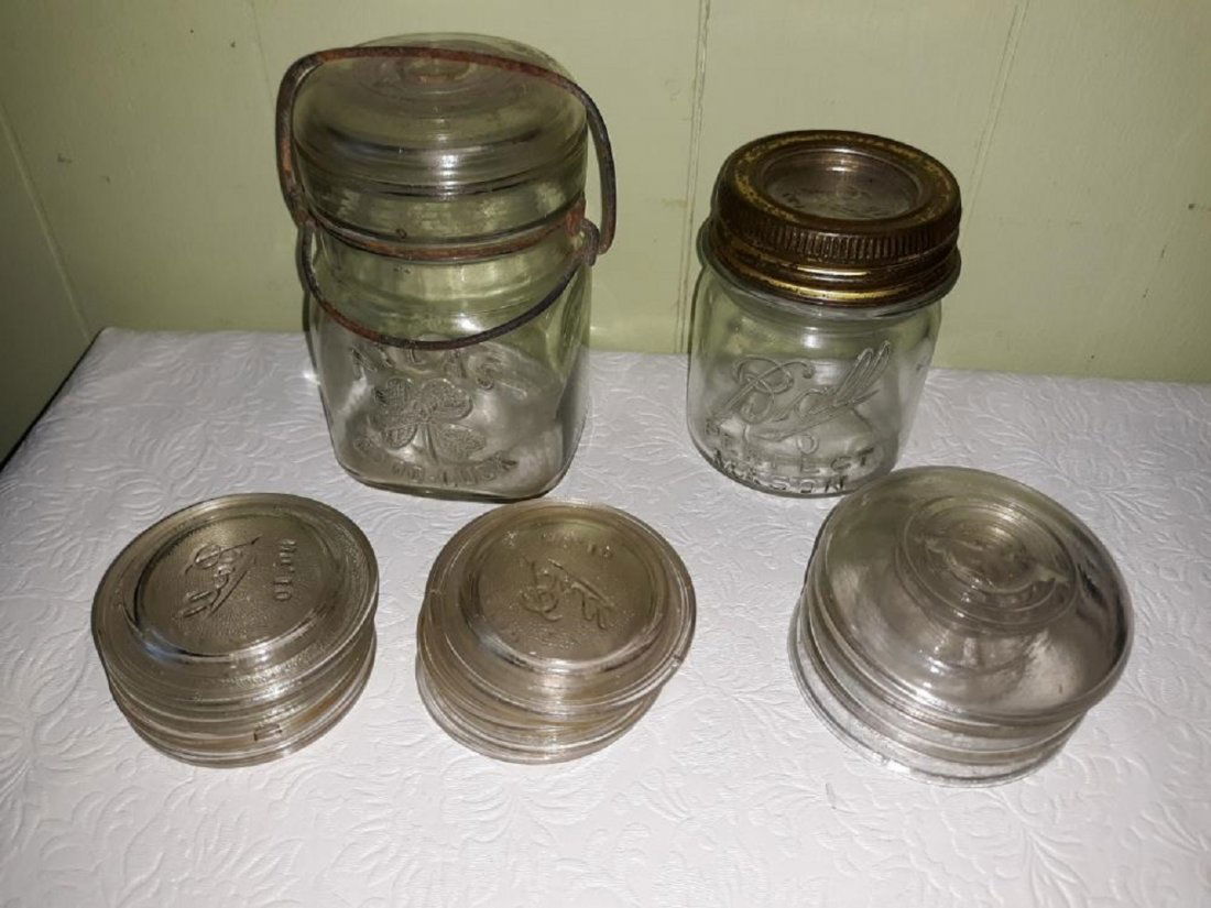 Antique Ball Mason Jar #9 & 10 & Atlas Good Luck (1 of 1)