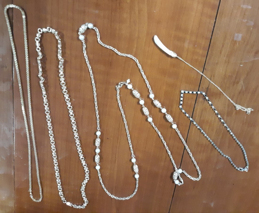 lot of Costume Jewelry Necklaces, trifari, sarah cov,mo: lot of Costume Jewelry Necklaces, trifari, sarah cov,monetall pictured for one bid! even the bone and 14K GF see pics