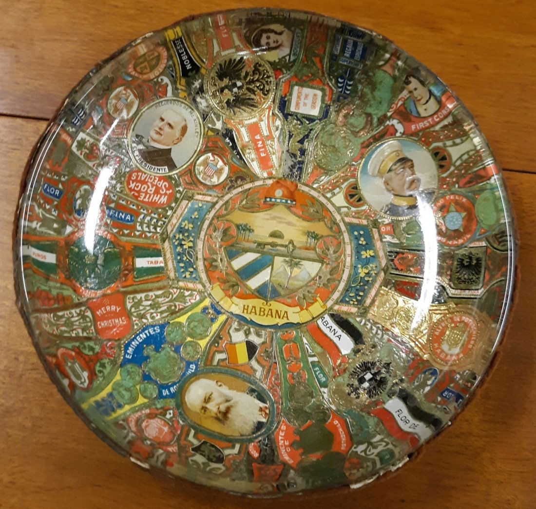 rare cigar band label dish tobacco folk art habana (1 of 3)