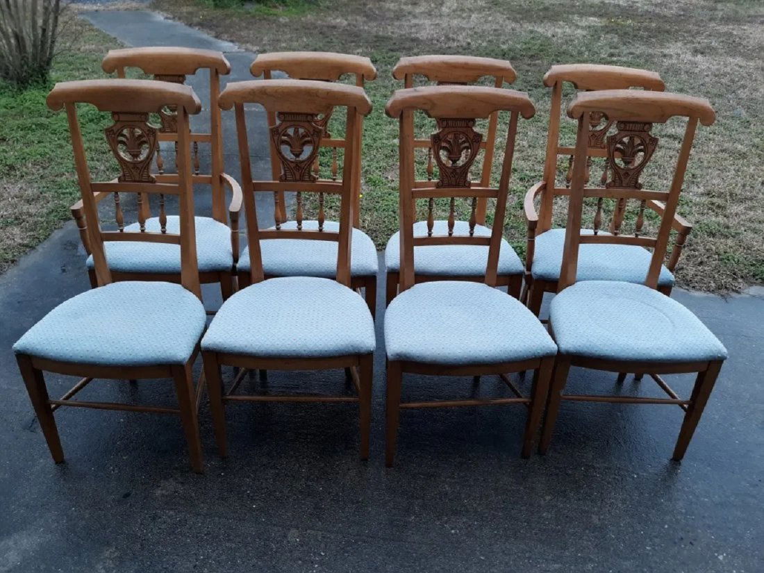 French Country Dining Chairs set of 8 (1 of 4)