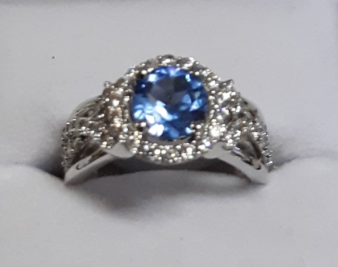 stunning topaz & sapphire ring sz 6 1/4 jewelry (1 of 3)