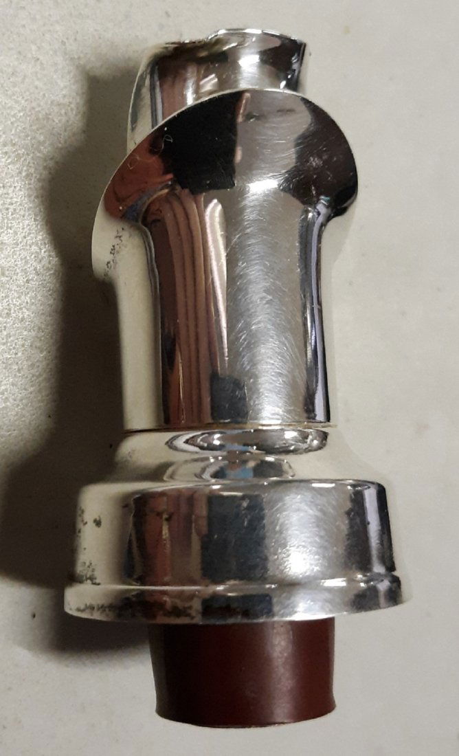 mid century liquor pourer silver for bottles sweden (1 of 4)