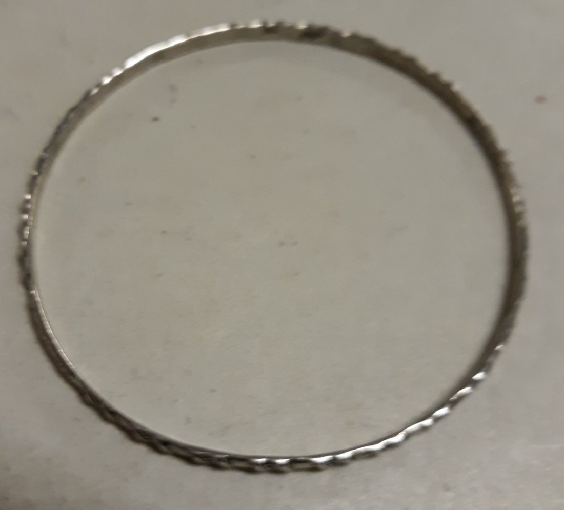 estate sterling bangle bracelet fancy design (1 of 3)