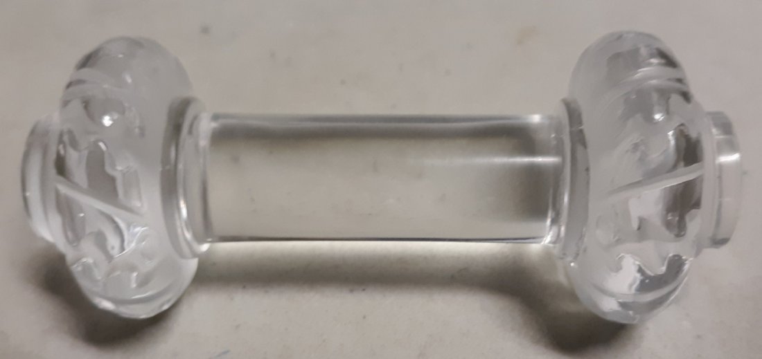 Lalique France Crystal barbell knife rest (1 of 3)