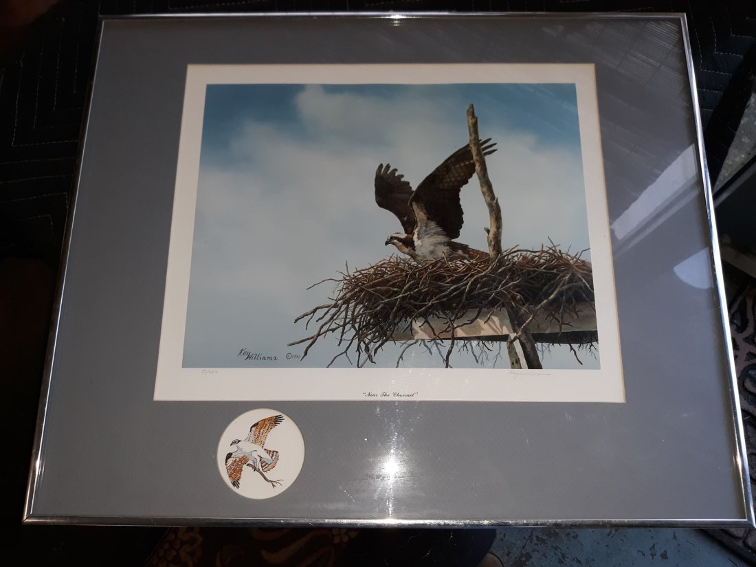 Kay Williams artist litho Near the channel eagle nest (1 of 4)