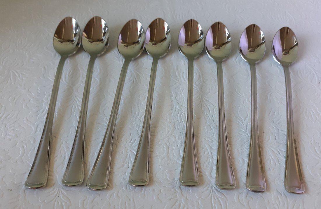 Gorham monet stainless 18/8 satin tea spoons 8pcs (1 of 4)