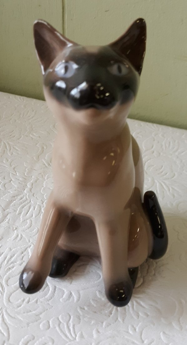 porcelain Siamese cat Bing & Grondahl vtg (1 of 4)