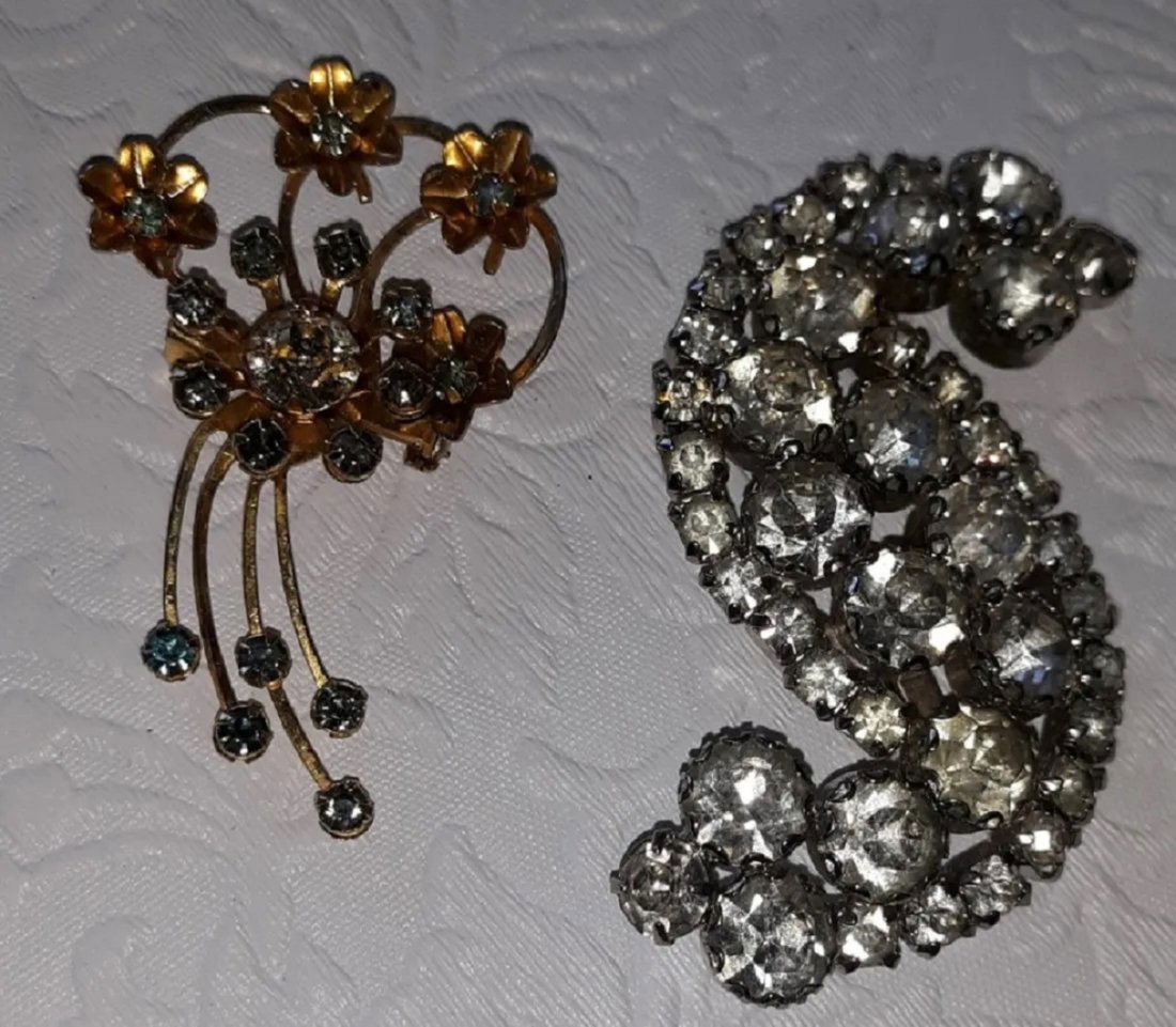 rare estate brooches pins rhinestones beauty! (1 of 2)