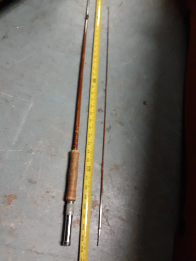 antique fly rod fishing pole montague split bamboo (1 of 3)