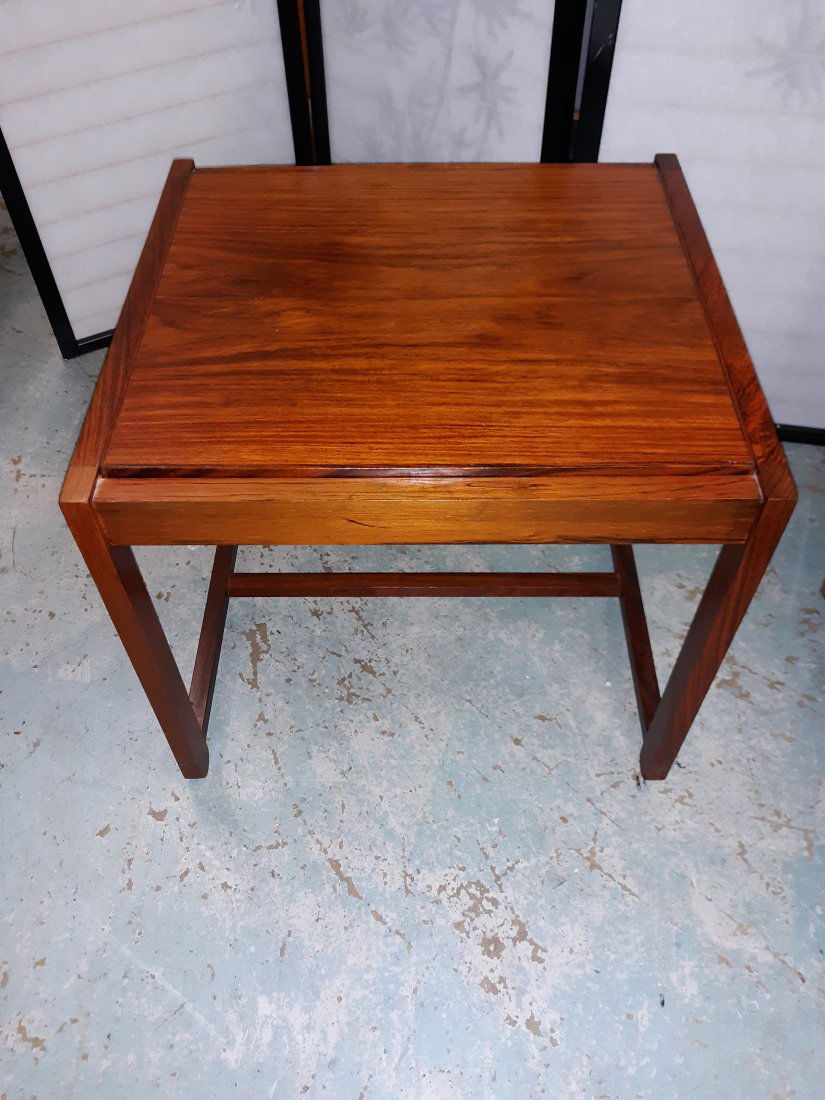 mid century Erik buch for mobler reversible end table stool! (1 of 5)