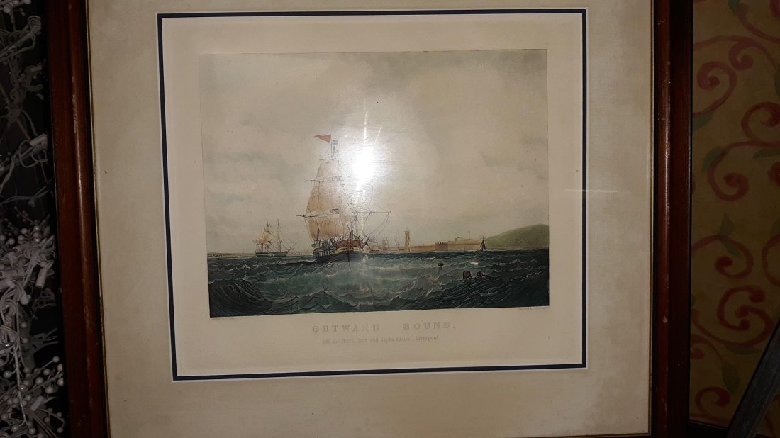 S walters , "Outward Bound " Engraving Framed art (1 of 2)