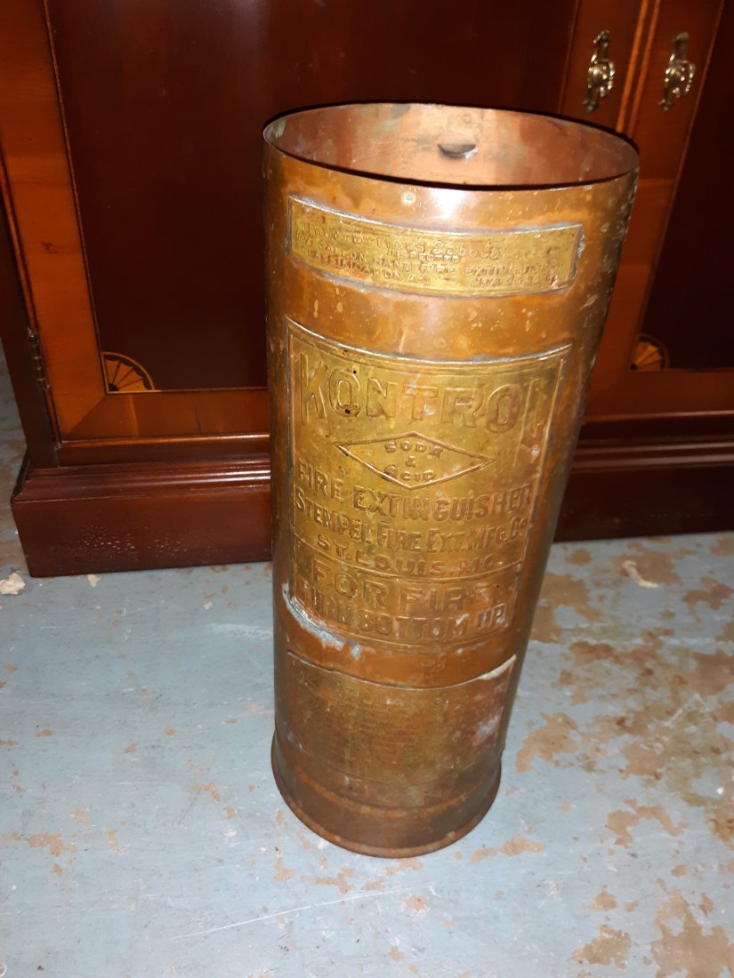 antique fire extinguisher copper brass converted! (1 of 3)