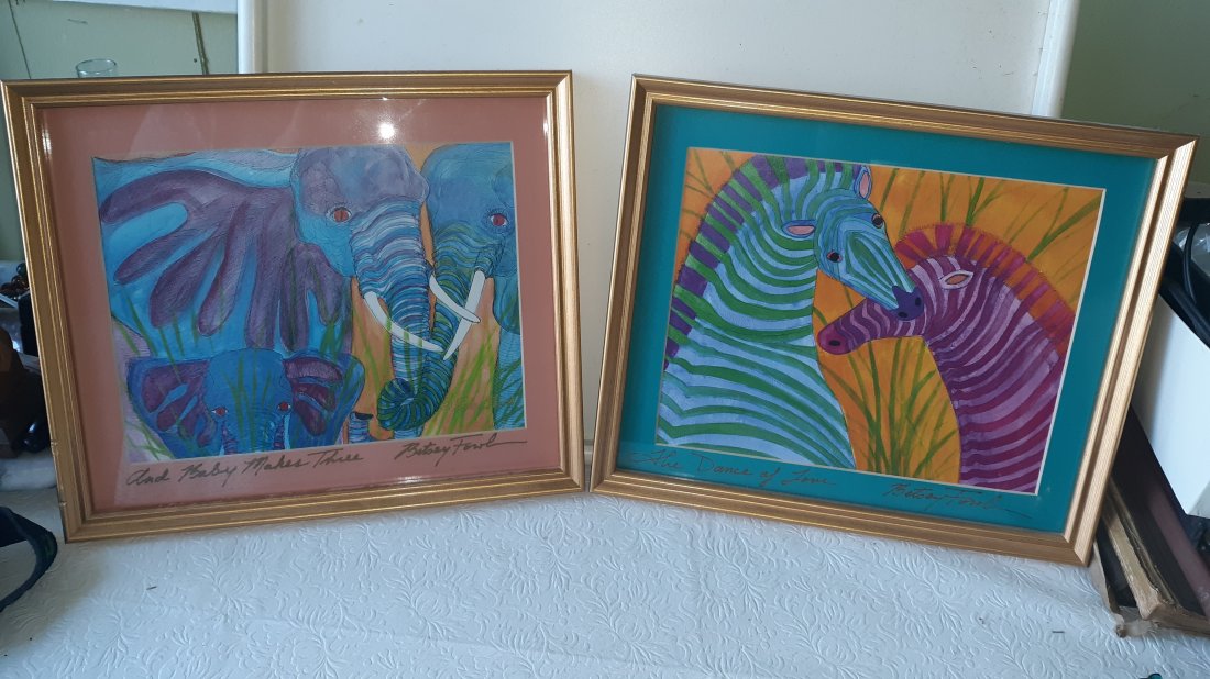 Art Betsy Fowler 2 framed pics the dance of love, & baby makes 3 (1 of 4)