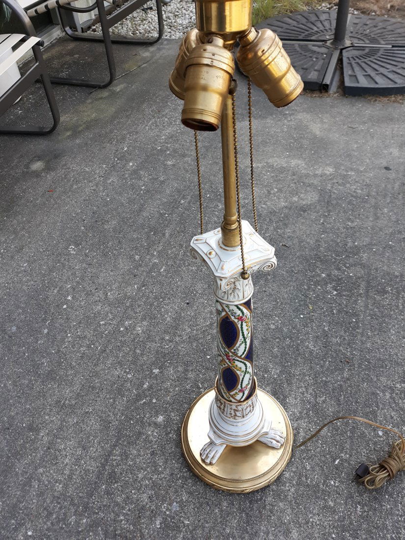 Sevres France Hand Painted Porcelain lamp 33" (1 of 8)