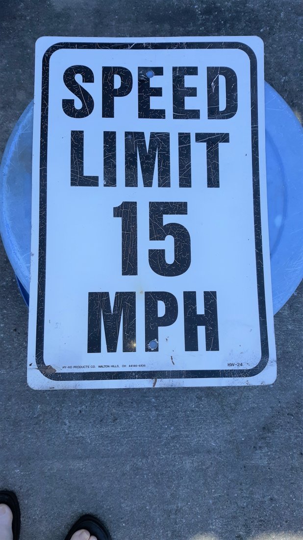 Vintage Metal speed Limit Sign (1 of 2)