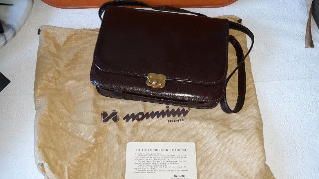 Vintage NANNINI Super Soft Subtle Leather Purse Made in Italy Brown Beautiful! (1 of 3)