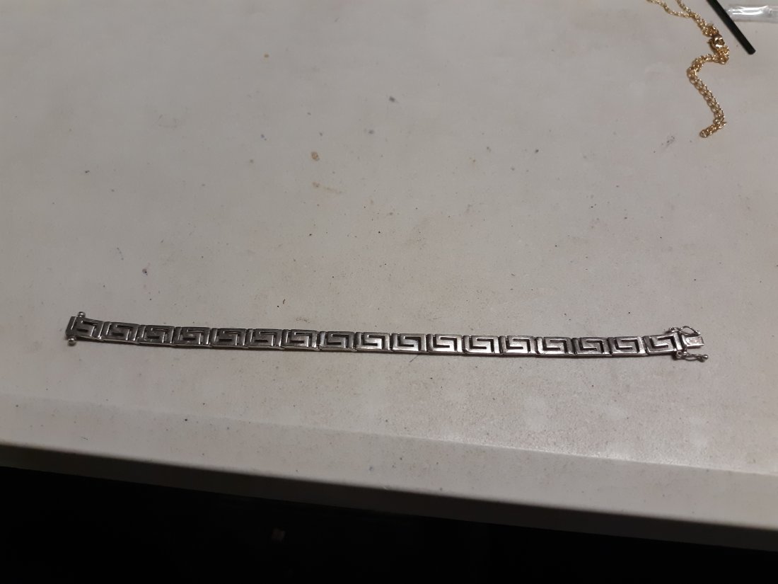 Versace Style sterling greek key bracelet jewelry (1 of 3)
