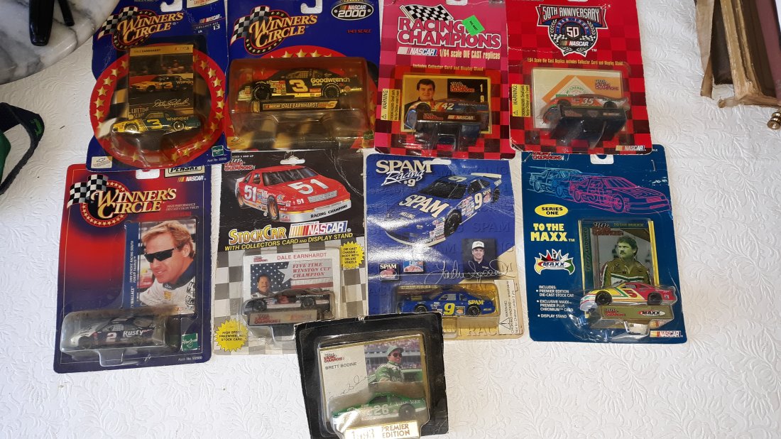 winner circle's vintage cars nascar lot of 9 blister packs: winner circle's vintage cars nascar lot of 9 blister packs see pics 1/43, 1/64, limited edition 9 of 13, dale Earnhardt, brett Bodine,