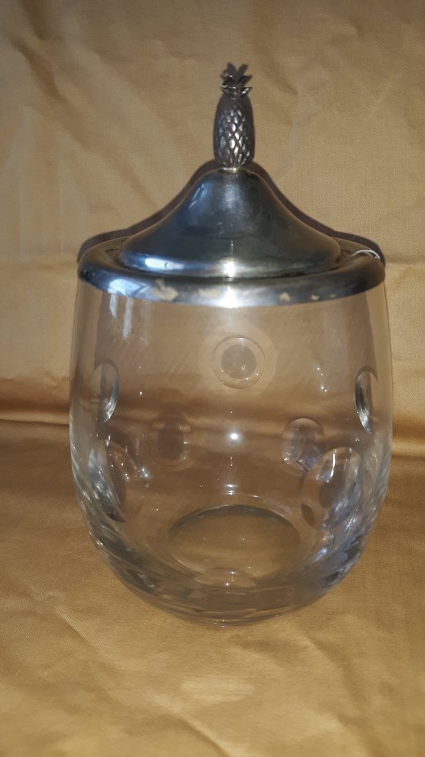 Jam Jar Sterling and Glass mid century (1 of 3)