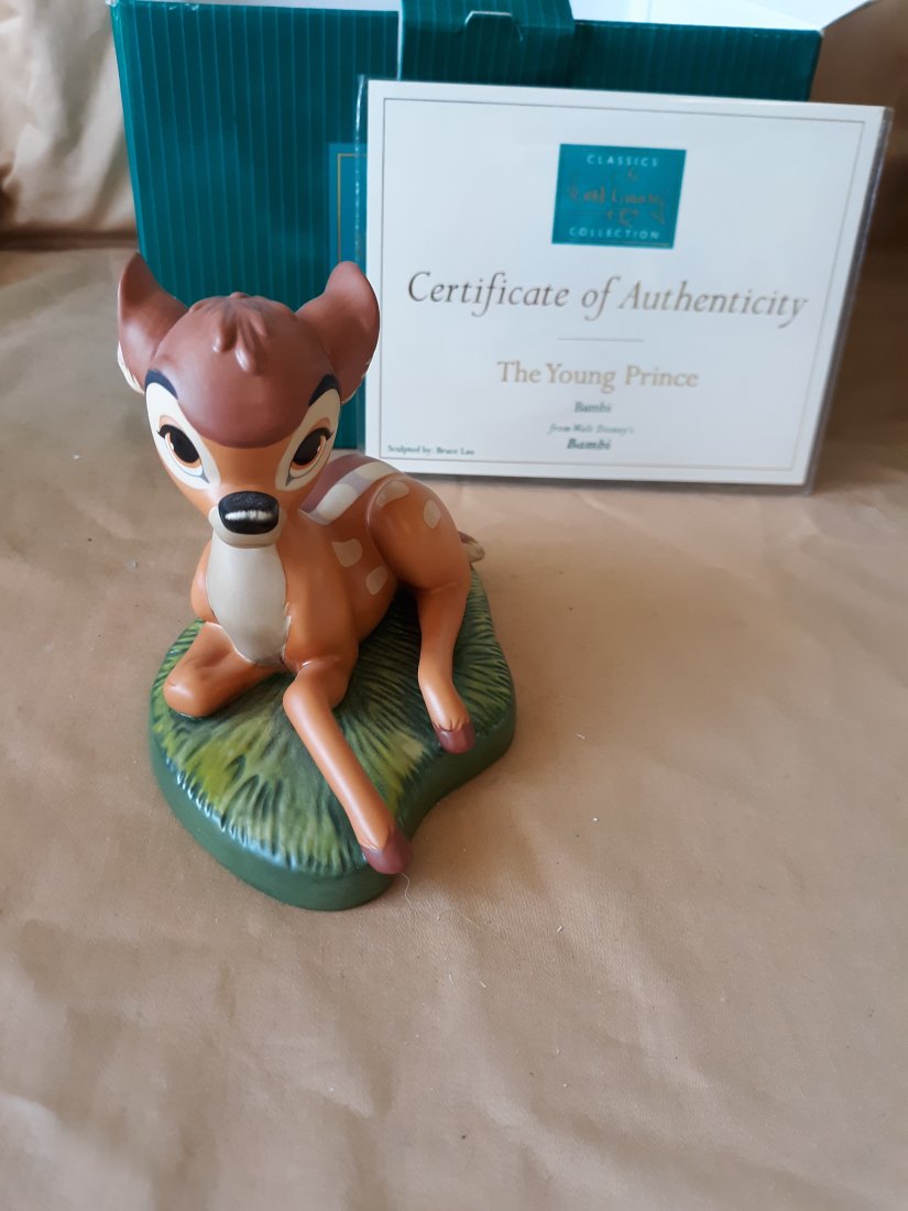 WDCC the young Prince Bambi disney #1228663: from estate collection with orig box and coa sculpture #1228663see pics