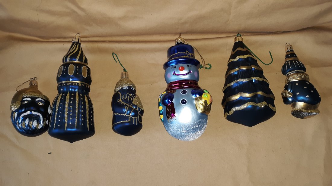 vintage Christmas ornament lot of 5: vintage Christmas ornaments lot of 5 from estate see pics no damage