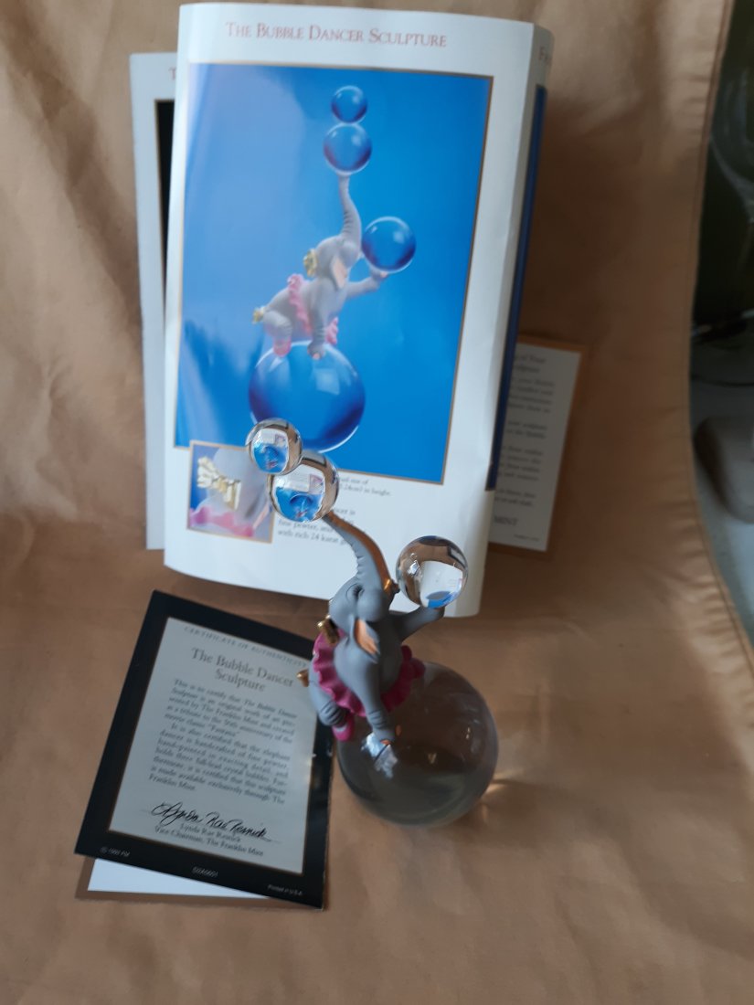 Disney Fantasia Bubble Dancer elephant sculpture w/coa (1 of 3)