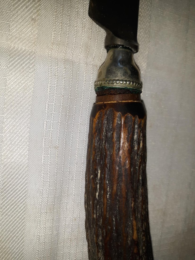 Antique Carving Knife By Lamson & Goodnow! Stag?: probably late 1800's very high quality blade vintage signature on blade rare 16" overall length see pics for condition