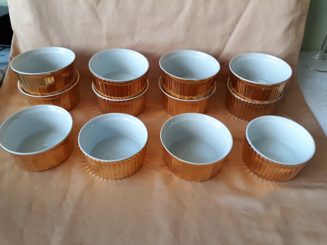 gold ramekin 3 1/4" set of 12 gold ones chamart (1 of 2)