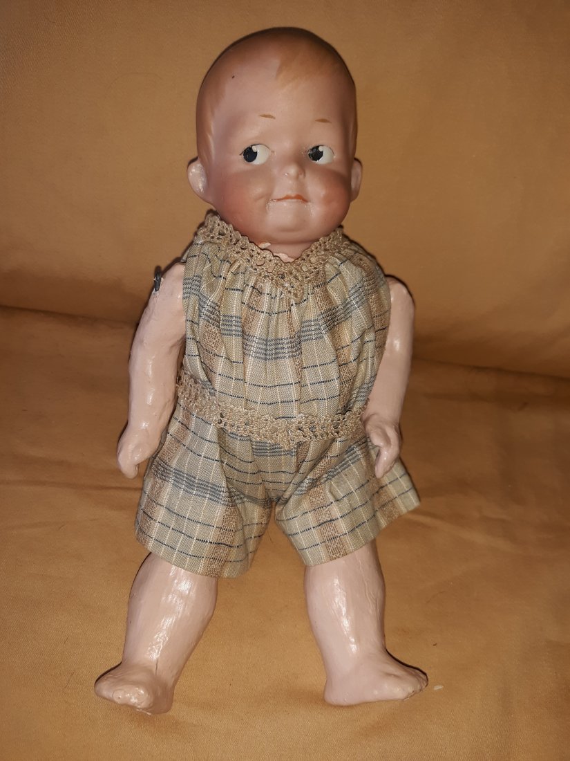 antique heubach boy doll bisque head jointed 7 1/2" (1 of 5)