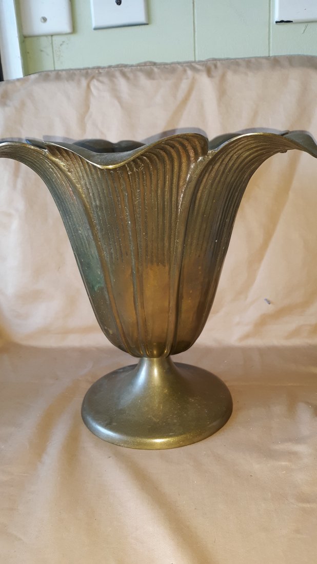 Impressive Large Brass Vase Fritz Brass Korean (1 of 3)