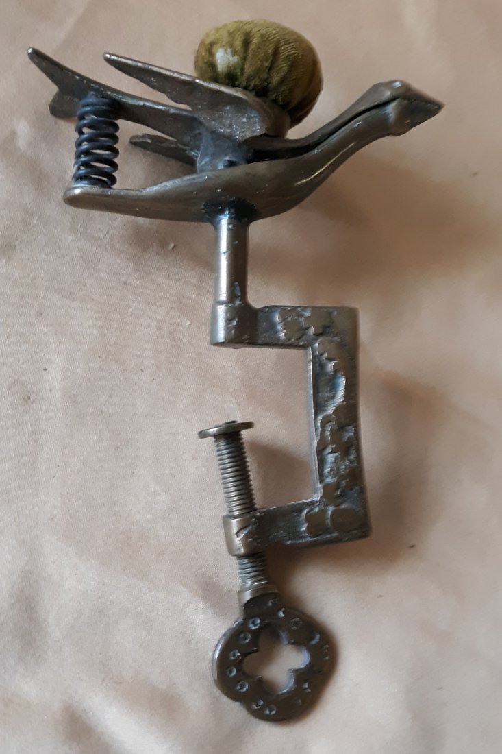antique Victorian brass sewing bird textiles (1 of 3)