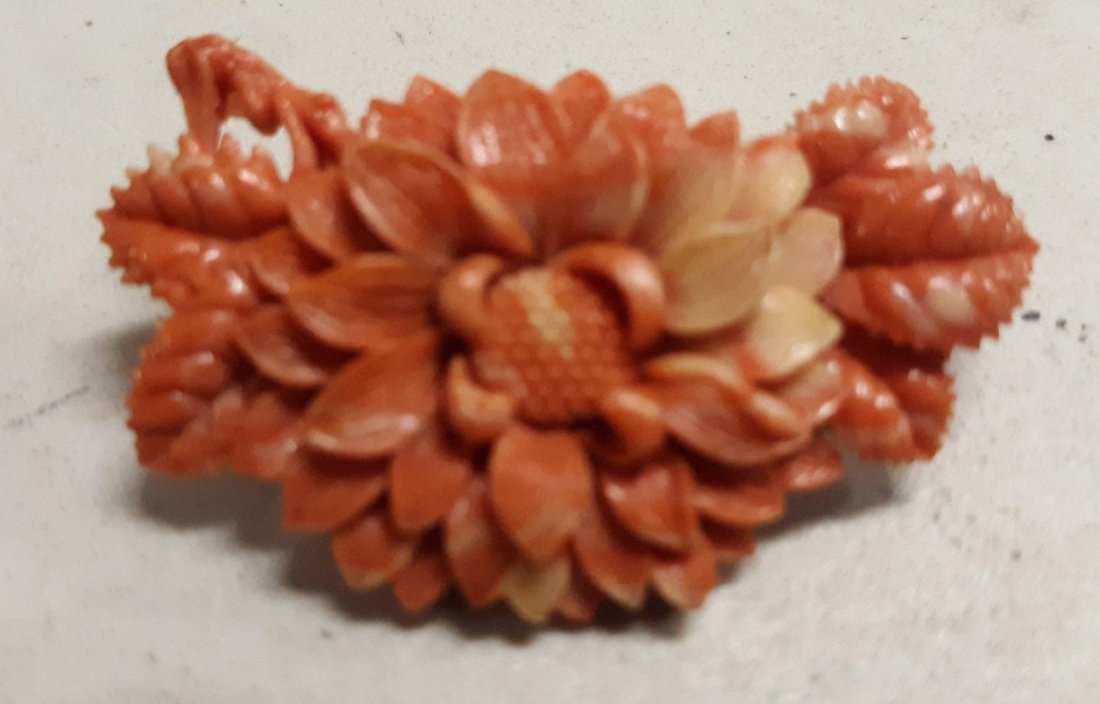 Brooch Vintage Japan Carved Celluloid: from estate signed japan 2" long beautiful! see pics
