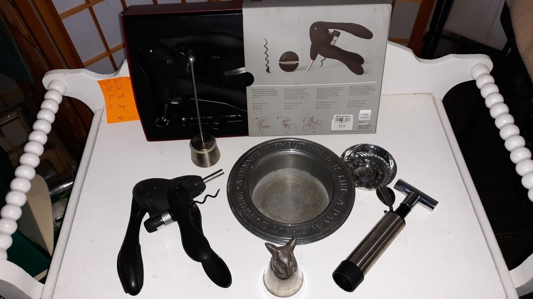 Bar Wear corkscrew New, Sheffield shot glass+ 7pcs (1 of 4)