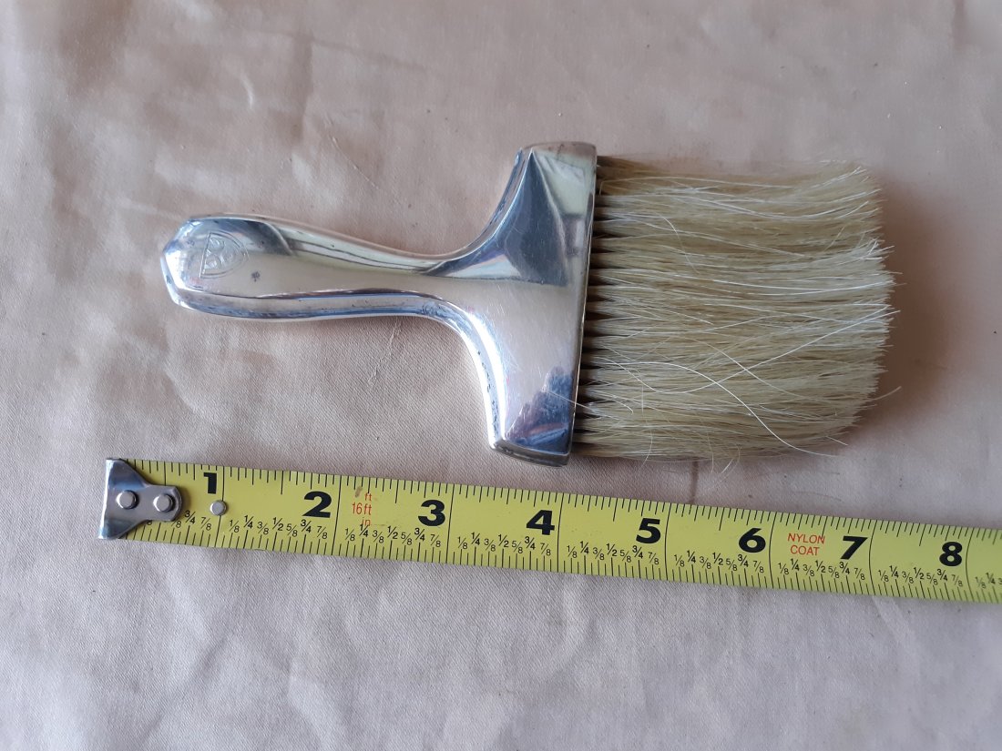 heavy sterling vanity or table brush: beautiful sterling brush 5.9 oz 7" long very good used condition see pics