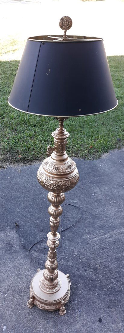 antique metal floor lam piano lamp B&H? 55" (1 of 5)