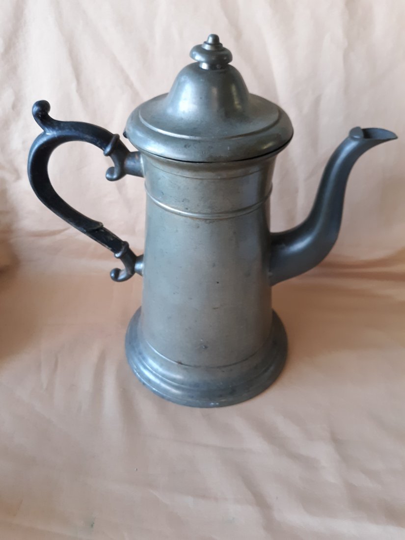 antique american pewter lighthouse coffee pot  IC lewis (1 of 5)