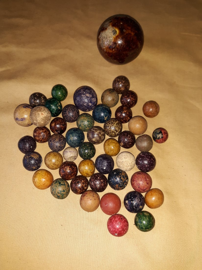 antique toy marbles 48 civil war & benningtons (1 of 2)