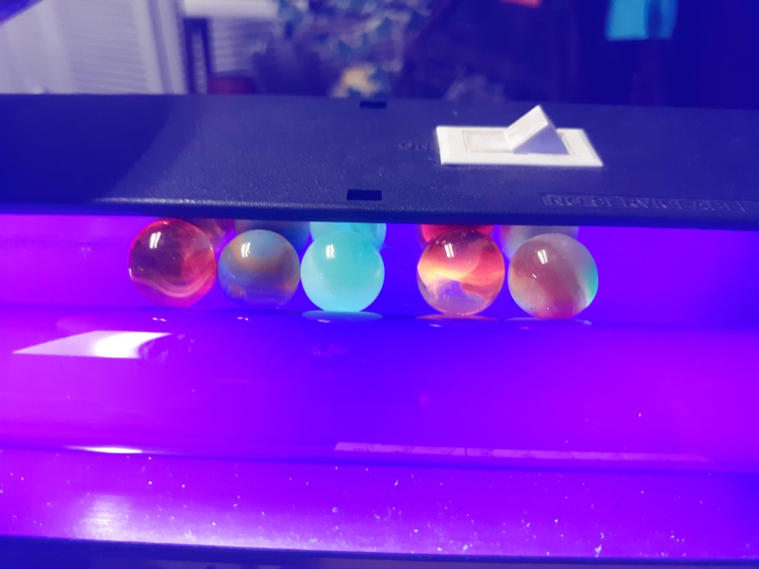 lot of 5 antique marbles toy glowies swirls too 5/8": all are appx 5/8" some with pontil hand made checkout the pics the blue and yellow looks like a superman?