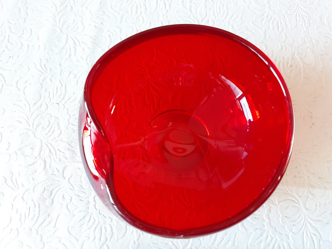 mid century murano ruby red Art Glass (1 of 3)