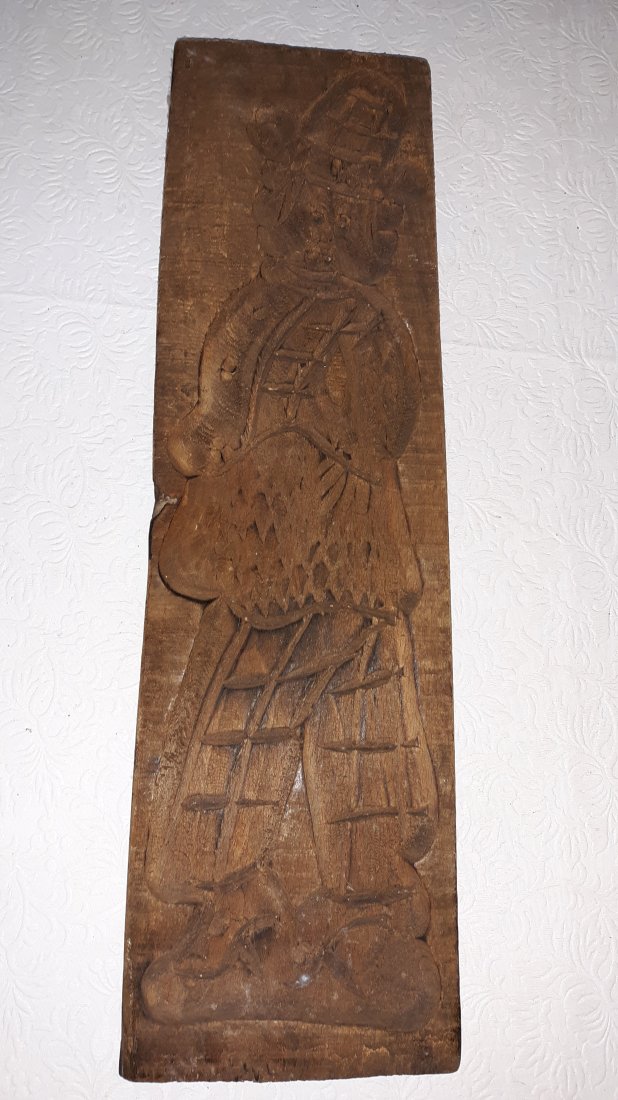 Antique Large Springerle Speculaas wood Cookie Mold (1 of 3)