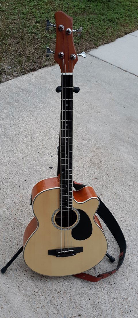 Acoustic Electric Bass Guitar 22 fret fullsize w/eq (1 of 6)